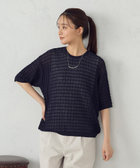 トップス mok コカ coca シアーメッシュニットトップス （Charcoal