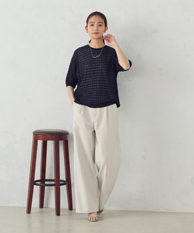 セットアイテム】チェック柄ニットT＋タンクトップ（12-36KK05