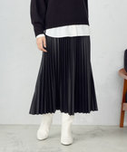 コムサデモード  皮スカートマリリン フェイクレザー プリーツスカート（12-50FE05-203）｜コムサイズム