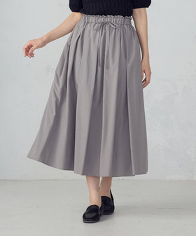 Ava layered tops ♥ grey ポリエステルタフタ タックギャザーフレアスカート（12-50FM10-205