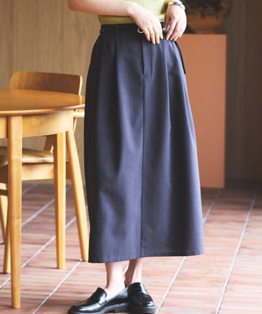リネンライク バレルスカート / セットアップ対応