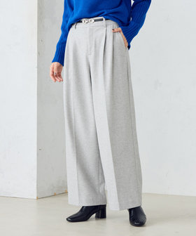 フラノ調ジャージー ワイドパンツ（12-52PI11-204）｜コムサイズム
