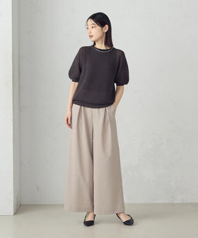 セットアップ対応】クロスタックワイドパンツ（12-52PK08-205