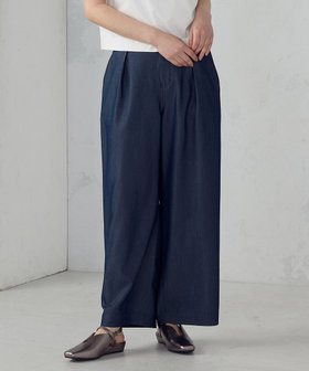 デニムライク ワイドパンツ/セットアップ対応
