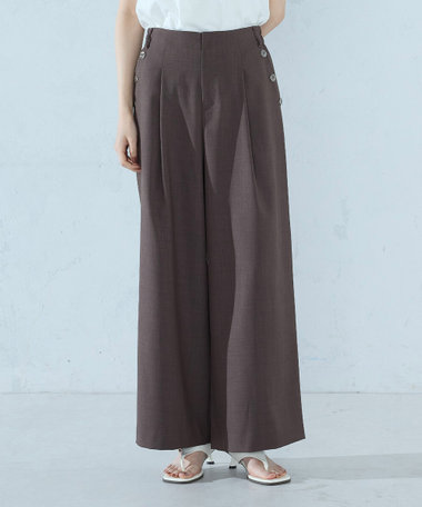 麻調ストレッチ マリンパンツ