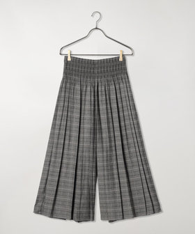 【MADE IN JAPAN】米沢織グレンチェックパネル ゴムパンツ