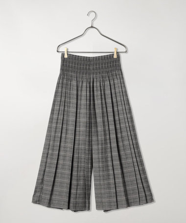 【MADE IN JAPAN】米沢織グレンチェックパネル ゴムパンツ