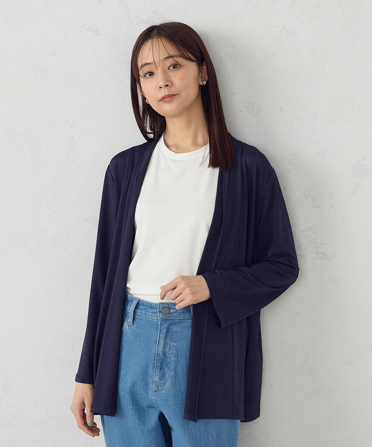 コムサイズム COMME CA ISM タック入り カーディガン （ネイビー）B コムサイズム COMME CA ISM タック入り カーディガン （ネイビー
