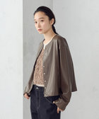 合成皮革 カーディガン / セットアップ対応（12-56CM06-205