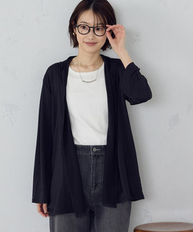 【接触冷感･UVカット･防シワ】夏定番の着流しカーディガン