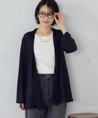 【接触冷感･UVカット･防シワ】夏定番の着流しカーディガン