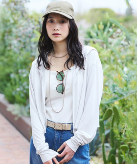 【接触冷感･UVカット･防シワ】着流しフーディ