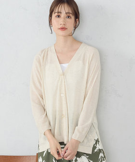 エムエイチエル ◡̈ カーディガン　リネン混 emmi｜リネン混シアーニットカーディガン | Rakuten Fashion