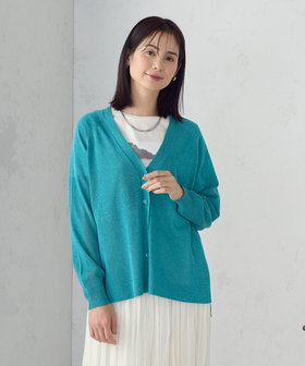 ウォッシャブル】UVカット ベーシック クルーネックカーディガン