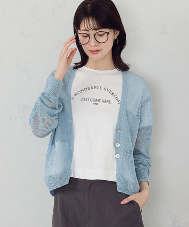 日本製ホールガーメント  和紙カーディガン