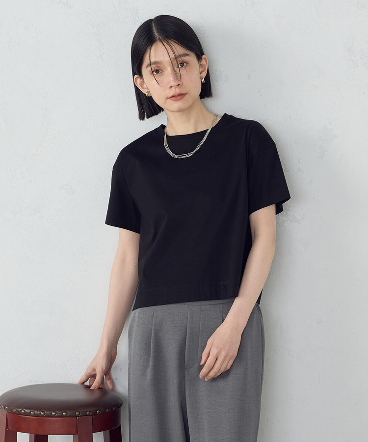 ボックスシルエット クロップド丈 Tシャツ（12-60CM01-205