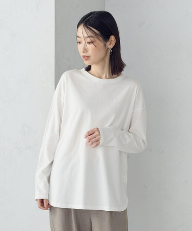 裾スリット ロングＴシャツ