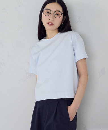 【i'm ism.】ボックスシルエット クロップド丈Ｔシャツ