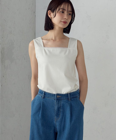 2WAYスクエア ネックタンクトップ