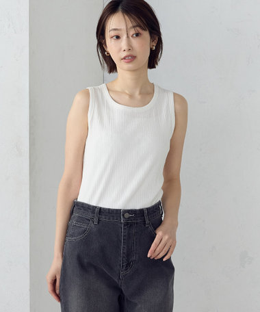 ランダム リブタンクトップ