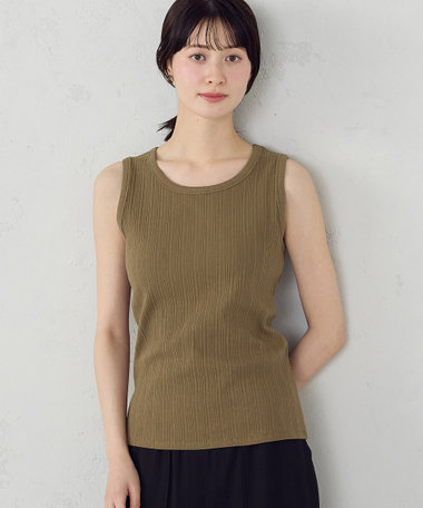 ランダム リブタンクトップ