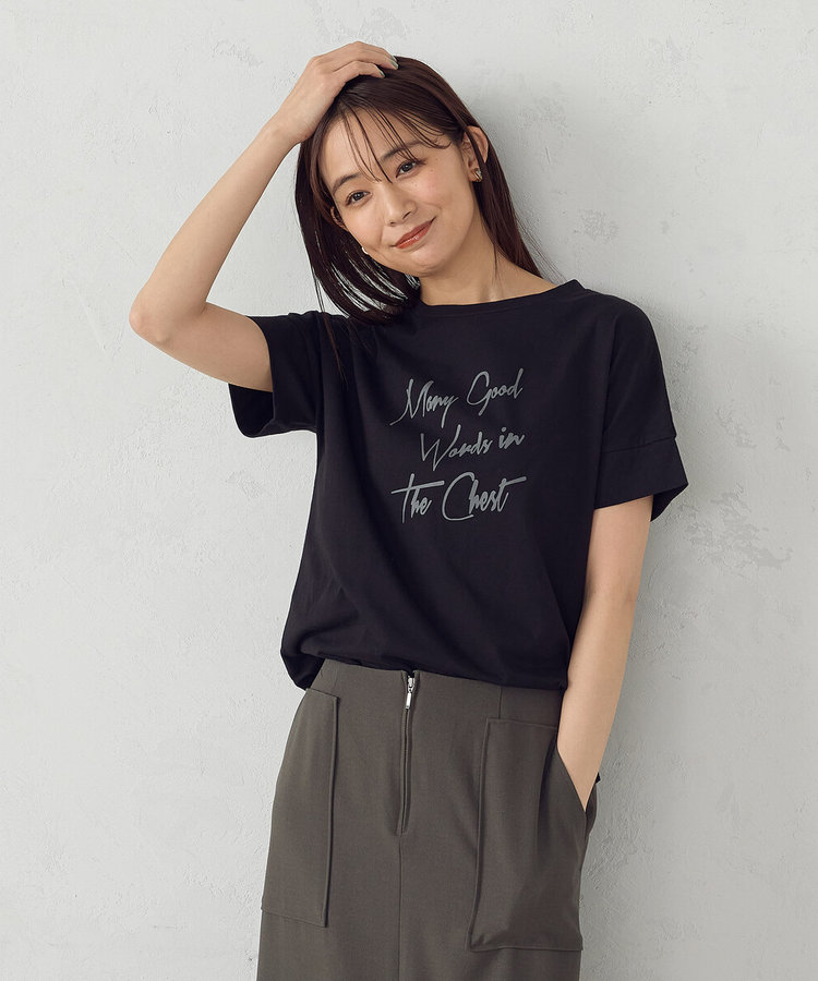 tシャツ プリントTシャツ レディース ロゴプリントTシャツ（12-64CK03-205）｜コムサイズム（COMME