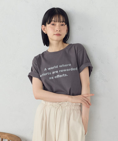 ロゴグリッタープリントＴシャツ