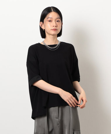 極美品 コムサ コムサデモード カットソー ウール こげ茶色 ゆったり