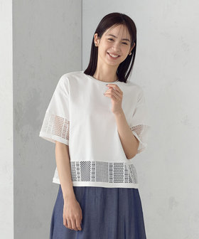 レース付きホワイトTシャツ M ホワイト レース付き Tシャツ - メルカリ