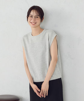 Vネック透かし編み ニットベスト（12-77KG06-204
