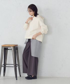 め*ん様 ダンボールニット　セットアップ　長袖パーカー　フード付きL スカートM hw8335.jpg