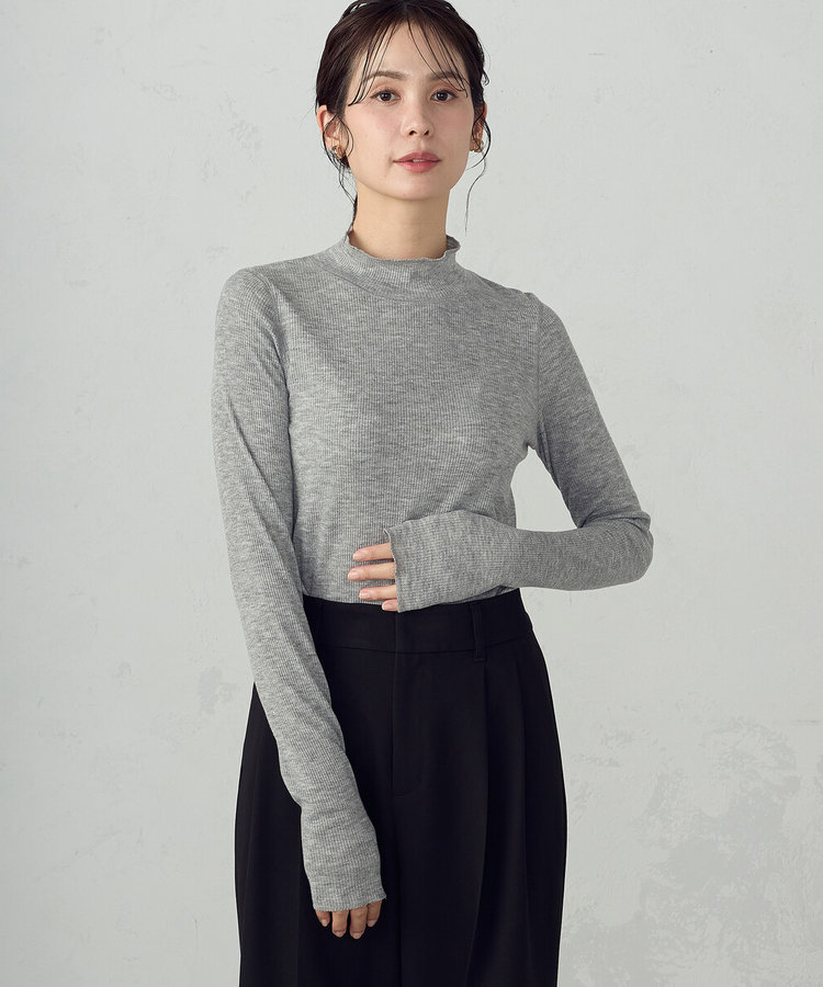 シアー テレコ ハイネックカットソー（12-68CO04-206）｜コムサイズム