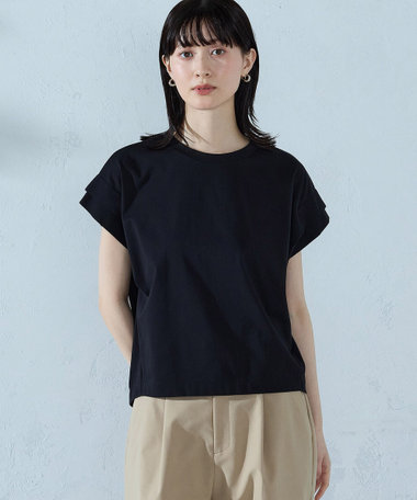 【接触冷感】袖タックTシャツ