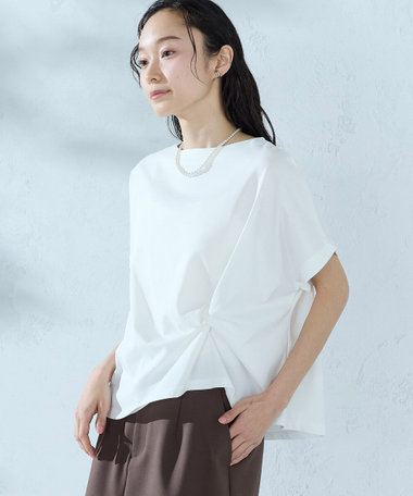 【接触冷感】ツイストタック Tシャツ　