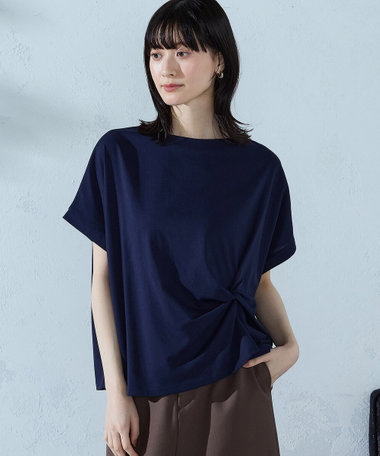 【接触冷感】ツイストタック Tシャツ　