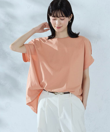 【接触冷感】バックタック Tシャツ