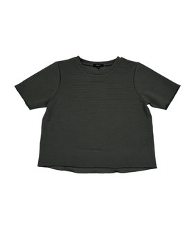 クルーネック ストレッチプリーツTシャツ / セットアップ対応