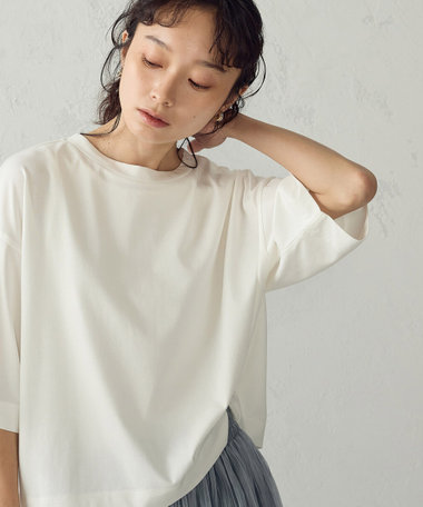 【接触冷感】ビッグボックスシルエットＴシャツ