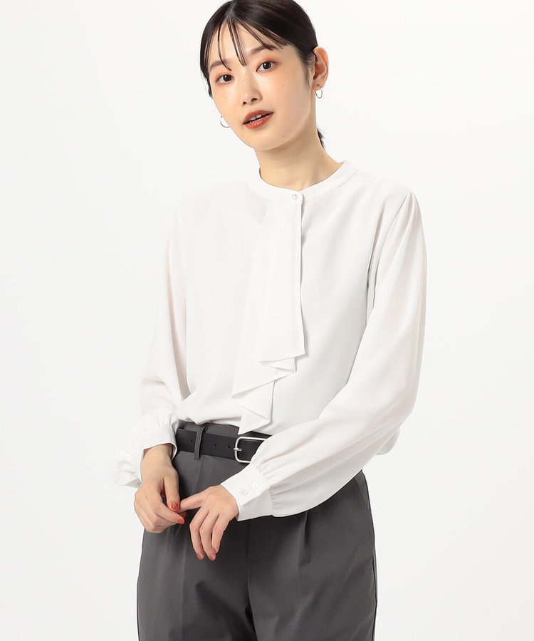 ボウタイ風 ブラウス （長袖）（12-69CI03-204）｜COMME CA ISM（コムサイズム）｜COMME CA  ISM（コムサイズム）｜WOMEN（ウィメン）｜公式通販｜ファイブフォックス オンラインストア（FIVE FOXes ONLINE STORE）