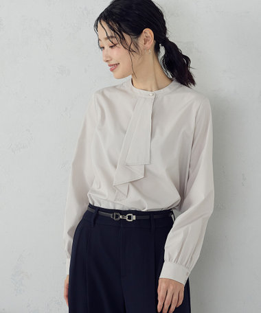 【宮城舞さん着用】ボウタイ風 ブラウス