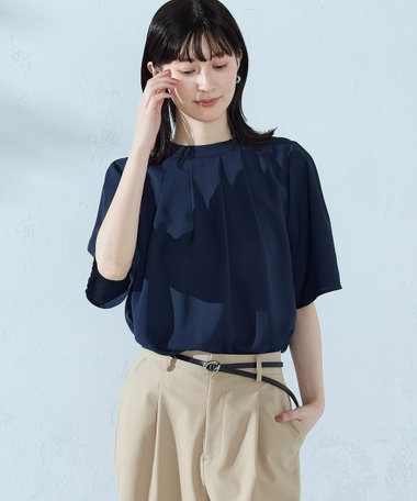 【前後2WAY】タック フレアースリーブ ブラウス