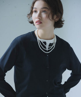 【UVカット・ウォッシャブル】ベーシック クルーネックカーディガン