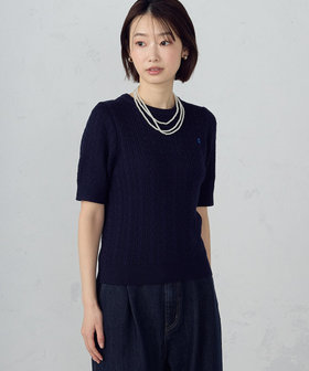 【i'm ism.】ケーブル　クルーネックニット