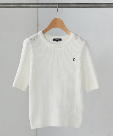 【i'm ism.】ケーブル　クルーネックニット