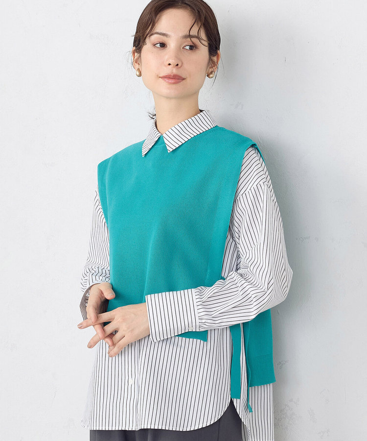 サイドリボンニットベスト（12-76KG02-204）｜コムサイズム（COMME CA