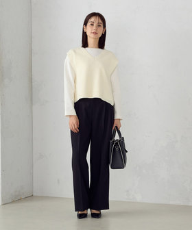 トリココムデギャルソン ブイネックニットベスト Free キャメル ウール トリココムデギャルソンtricot COMME des GARCONS フロント