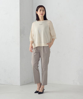 リネン混 5分袖ニット（12-76KK05-205）｜COMME CA ISM