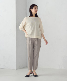 リネン混 5分袖ニット（12-76KK05-205）｜コムサイズム（COMME