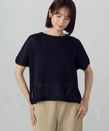 日本製ホールガーメント 和紙ニット