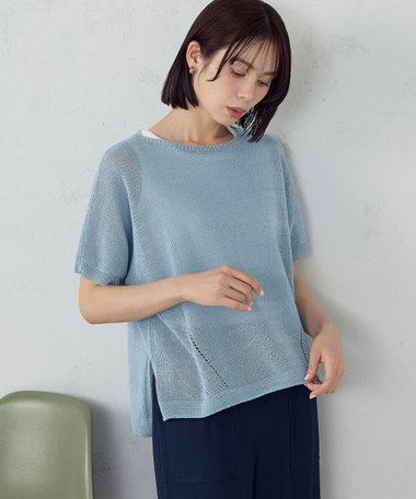 日本製ホールガーメント 和紙ニット